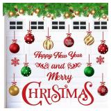 Konohan 27 Pcs Christmas Garage Door Magnets Decoration Xmas Magnetic Garage Door Decors Merry Xmas Car Magnets Refrigerator Stickers Decal for Holiday Fridge Kitchen Car Decor(Christmas Balls)