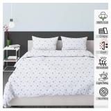 RUVANTI 100% Cotton Sheets â Full Size Percale Bedding, Cooling & Breathable Floral Design, Durable with a Crisp, Soft & Comfortable Feel, 16\" Deep Pocket, 4-Piece Set, Phulkari