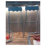 Set of 2 24" Wavy Metal Counter Height Barstool Blue - Room Essentials - Retail: $100