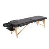 BestMassage Adjustable 2 Folding Portable Massage Table W/ Carry Case  Black - Retail: $85