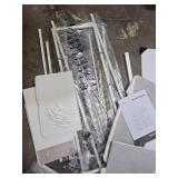 SONGMICS Dresser for Bedroom, Chest of Drawers, Steel, MDF, 8 Non-Woven Fabric Drawers, Storage Organizer Unit, Closet, Entryway, Cloud White and Snow White ULGS124W01S