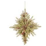 32 in. Snowy Dunhill Fir Bethlehem Star with Battery Operated LED Lights
