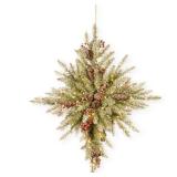 32 in. Snowy Dunhill Fir Bethlehem Star with Battery Operated LED Lights