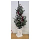 3 Ft Pre-Lit Christmas Tree, Artificial Christmas Trees with Lighting, Xmas Trees with 78 Led Lights, Christmas Decoration for Home, Office, Easy Assembly - Retail: $52