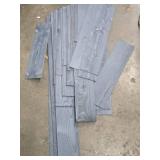 1/8 in. x 5 in. x 12-42 in. Peel and Stick Blue Gray Wooden Decorative Wall Paneling (20 sq. ft./Box) - Retail: $200