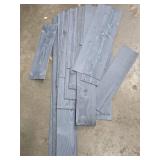 1/8 in. x 5 in. x 12-42 in. Peel and Stick Blue Gray Wooden Decorative Wall Paneling (20 sq. ft./Box) - Retail: $200