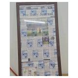 Americanflat 11x22 Newspaper Frame with Polished Plexiglass - Display for Assorted Media Articles - Signature Collection - Modern Picture Frame for Wall Display - Walnut