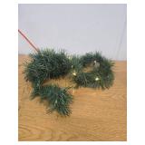 Nearly Natural 6-ft White Mountain Pine Artificial Garland with 35 Warm White LED Lights and Pinecones, Includes Battery Box