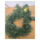 Nearly Natural 6-ft White Mountain Pine Artificial Garland with 35 Warm White LED Lights and Pinecones, Includes Battery Box