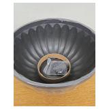 Madigan Medium Black Resin Round Hanging Basket Planter with Drainage Holes