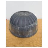 Madigan Medium Black Resin Round Hanging Basket Planter with Drainage Holes