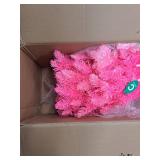 Puleo International 6.5  Pre-Lit Fashion Pink Artificial Christmas Tree - 6.5 - Retail: $114