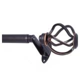 Sun Zero Cage 3/4 Decorative Blackout Curtain Rod  66-120   Oil Rubbed Bronze 2 Pack - Retail: $90