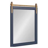 Kate and LaurelSkylan 22.00 in. W x 28 in. H Navy Blue Rectangle Glam Framed Decorative Wall Mirror - Retail: $179
