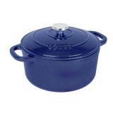 Lodge Cast Iron 5.5qt Indigo Enameled Dutch Oven (See Pics)  - Retail: $44