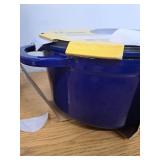 Lodge Cast Iron 5.5qt Indigo Enameled Dutch Oven (See Pics)  - Retail: $44