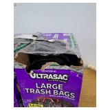 Ultrasac - Drawstring Trash Bags  33 Gallon  1.4 Mil  24  x 9.5   Black  86 Count 2 Pack