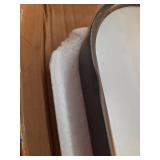 24 in. W x 36 in. H Rectangular Aluminum Alloy Framed Rounded Black Bathroom Wall Mirror (See Pic #4)