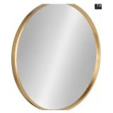 Kate and Laurel Travis 25.6" Round Accent Wall Mirror - Gold