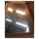 BEAUTYPEAK 24"x 36"  Bathroom Mirror Wall Vanity Arched Mirror, Black