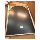 BEAUTYPEAK 24"x 36"  Bathroom Mirror Wall Vanity Arched Mirror, Black