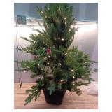 Fraser Hill Farm 4-ft Adirondack Pre-lit Artificial Christmas Tree with White LED Lights - Retail: $120