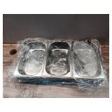 HomeCraft HCBS15SS 3-Station 1.5-Quart Stainless Steel Buffet Server & Warming Tray