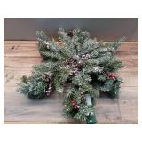 32 in. Dunhill Fir Double-Sided Flocked Snowflake with LED Lights