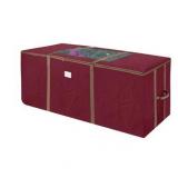 Elf Stor 83-DT5172 Red Rolling Christmas Tree Storage Duffel Bag with Window - 12 ft.