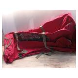 Elf Stor 83-DT5172 Red Rolling Christmas Tree Storage Duffel Bag with Window - 12 ft.