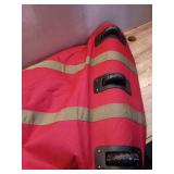 Elf Stor 83-DT5172 Red Rolling Christmas Tree Storage Duffel Bag with Window - 12 ft.