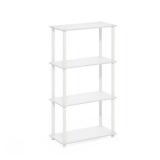 Turn-N-Tube 43.25 in. Tall White/White Wood 4-Shelf Etagere Bookcases (See Pic#3)