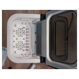 ecozy Countertop Ice Maker, Portable, Self-Cleaning, 9 Bullet Ice Cubes in 6 Mins, 26lbs/24Hrs, Ice Maker Machine with Ice Bags, Handle, Standing Scoop and Basket, Black - Retail: $70