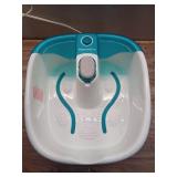 Homedics Bubble Mate Heated Foot Spa Bubble Foot Massager with Raised Massage nodes and Removable Pumice Stone - Retail: $138
