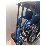 Drive Medical Blue Streak Wheelchair - 20 Seat, Flip-Back Desk Arms, Swing-Away Footrests - Retail: $128