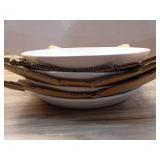 Stone Lain Stoneware Dinnerware Set, 4 Dinner Plates, Snow White