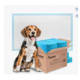 Amazonbasics Dog Puppy Pee Training Pads Regular Absorbency - 150 Pack