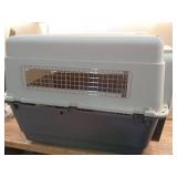 SportPet Designs Plastic Kennels Rolling Plastic Wire Door Travel Dog Crate, XXL - Retail: $195