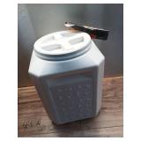 Gamma2 Vittles Vault Outback Pawprint Plastic Dry Pet Food Storage Container  Gray  35 Pound Capacity