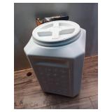 Gamma2 Vittles Vault Outback Pawprint Plastic Dry Pet Food Storage Container  Gray  35 Pound Capacity