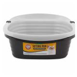 Arm & Hammer Sifting Cat Litter Box  2 Open Top Plastic Cat Litter Pans and Cat Litter Tray  Large  white - 3 piece