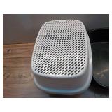 Arm & Hammer Sifting Cat Litter Box  2 Open Top Plastic Cat Litter Pans and Cat Litter Tray  Large  white - 3 piece