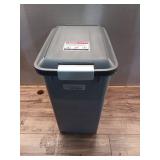 Dog Food Storage Container with Wheels, 2-Cup Scoop, Gray/Dark Gray