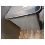 Dog Food Storage Container with Wheels, 2-Cup Scoop, Gray/Dark Gray