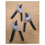 Cut Capacity 9 in. Classic Bypass Hand Pruning Shears (3-Pack)