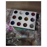 FANDAMEI Nail Art Kit, Nail Art Brushes Set, Nail Design Kit Dotting Tools, Fine Nail Glitter, Nail Decoration Butterfly Heart Glitter Sequins, Foil Flakes, Nail Rhinestones, Dust Brush