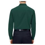 Alimens & Gentle Dress Shirts for Men Green Button Down Wrinkle Free Long Sleeve Stretch Christmas Party Shirt with Pocket Medium
