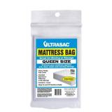 Ultrasac High Performance Queen Size Mattress 2.0 MIL (eq) Clear Cover Waterproof Bags - 70" x 92" - Pack of 1 - for Moving, Storage, & Commercial