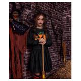 Arshiner Girls Crop Tops Kids Long Sleeve Pullover Sweatshirts Girls Cropped Crewneck Sweatshirt Pumpkin 5-6 Years