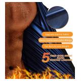 BXVX Sauna Suit Sweat Waist Trainer Vest for Men Sweat Workout Tank Top Body Shaper with Zipper Blue 2XL/3XL
